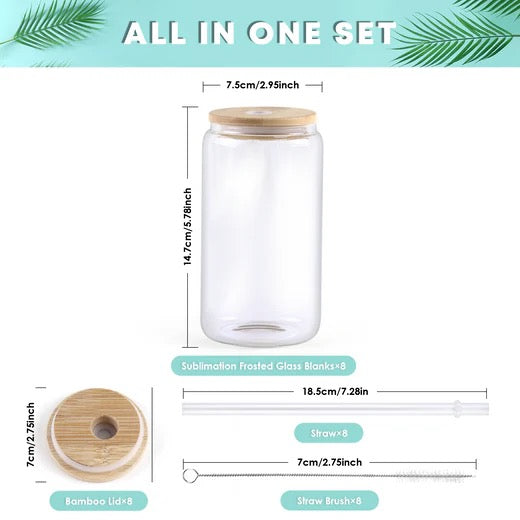 16oz Glass Tumbler (Design Options)
