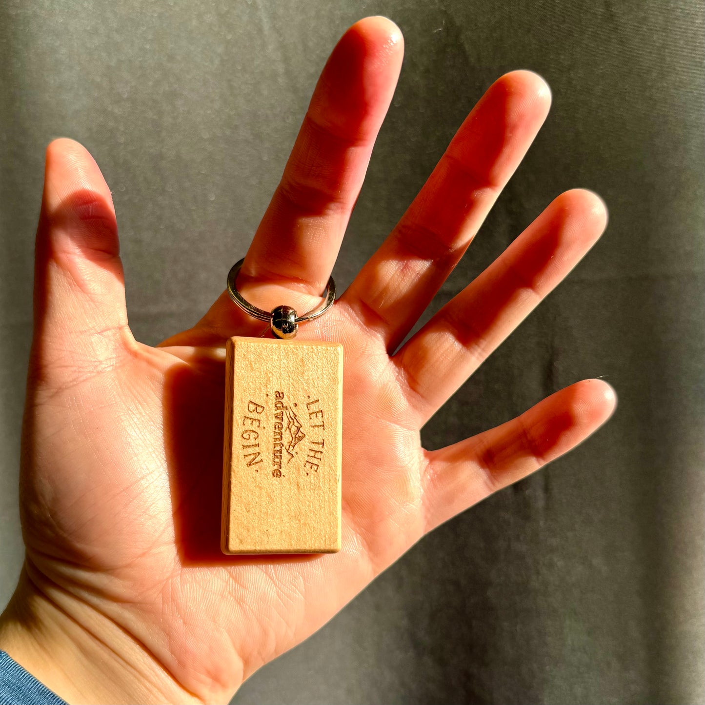Adventure Laser Engraved Wooden Slogan Keyring (Made in the UK)