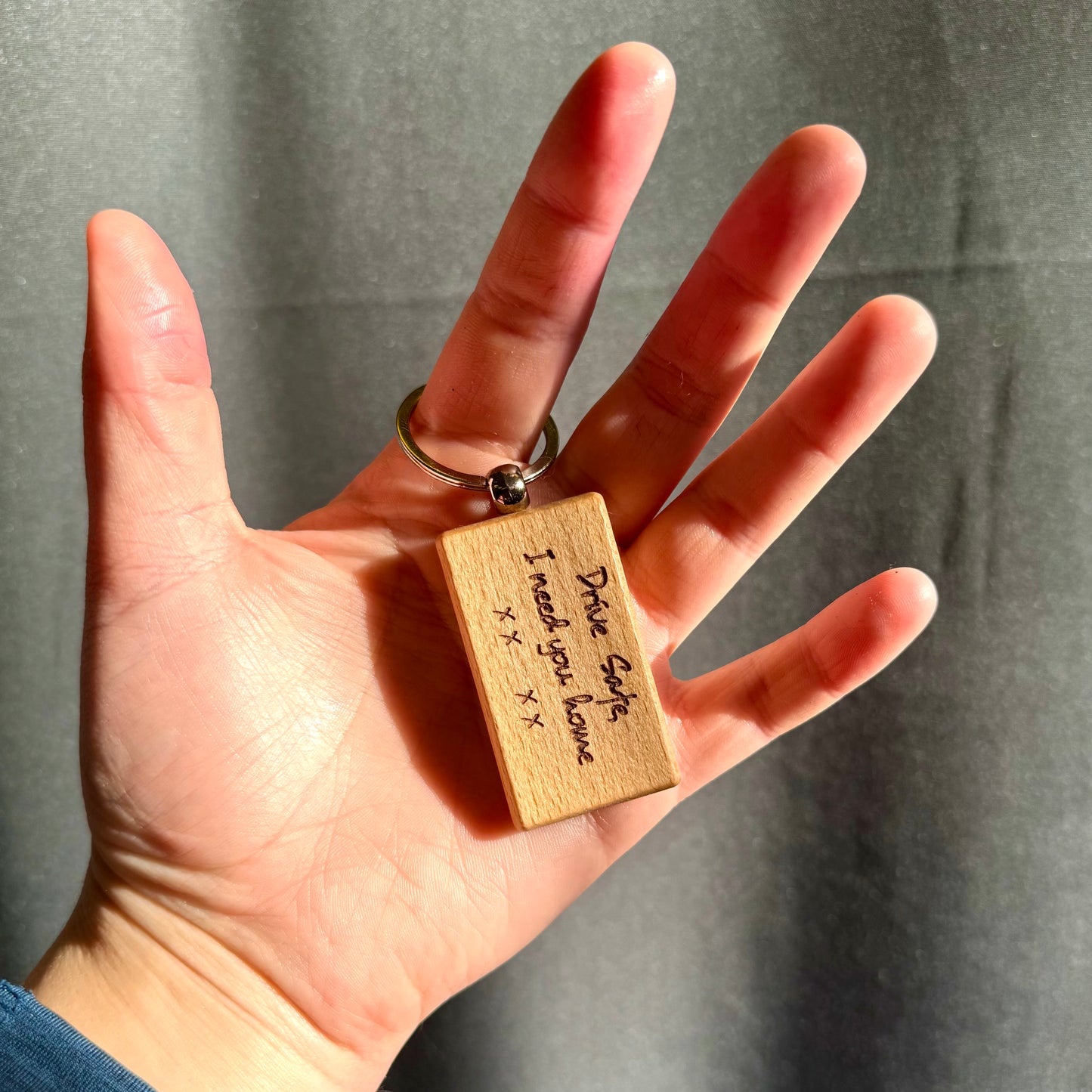 Motivational Laser Engraved Wooden Slogan Keyring (Made in the UK)