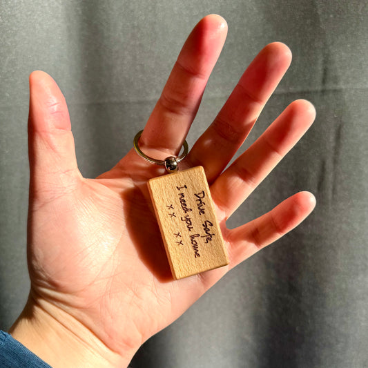 Motivational Laser Engraved Wooden Slogan Keyring (Made in the UK)