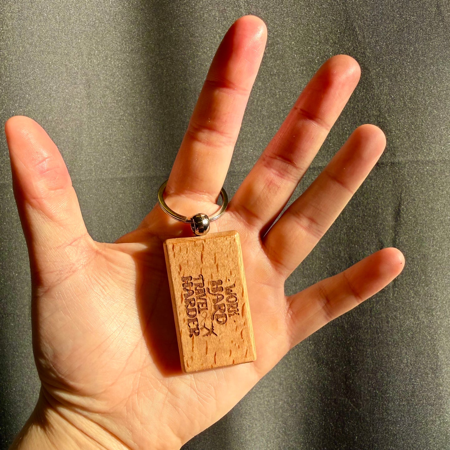 Adventure Laser Engraved Wooden Slogan Keyring (Made in the UK)