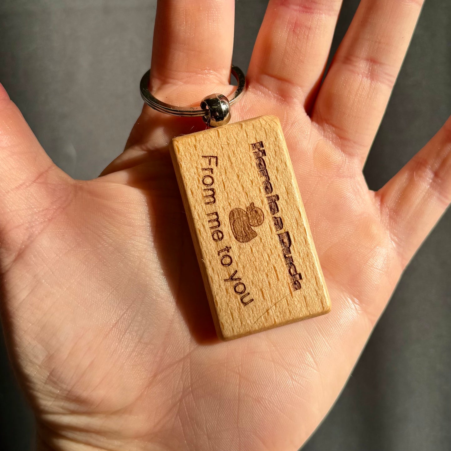 Motivational Laser Engraved Wooden Slogan Keyring (Made in the UK)