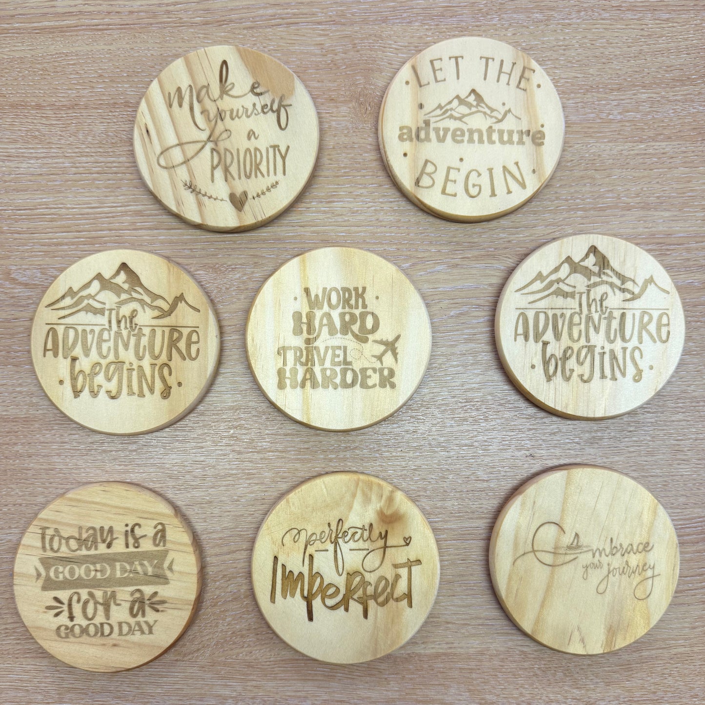 Wooden Coasters - Slogan