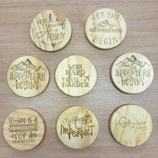 Wooden Coasters - Slogan